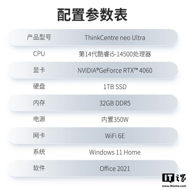 联想推出 ThinkCentre Ultra 迷你主机:i5-14500 / i7-14700 配 RTX4060 售 12986 元起
