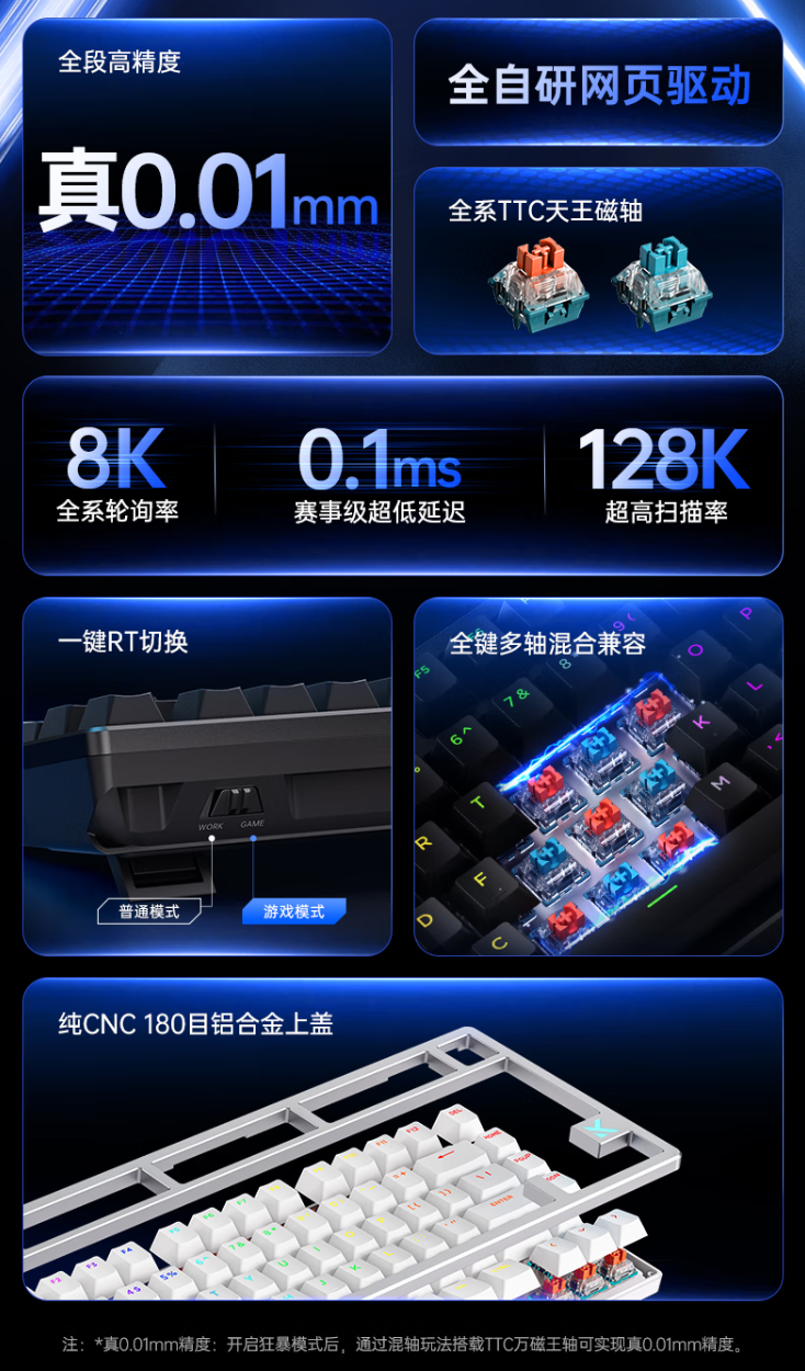 迈从推出 ZERO 75X 电竞磁轴键盘:75 配列 80 键设计、有线连接,首发 399 元起