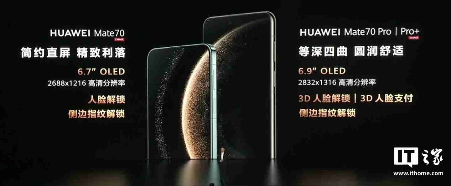 华为 Mate70 / Pro / Pro+ 系列旗舰手机亮相，余承东豪言“靠抄袭是没有未来的”