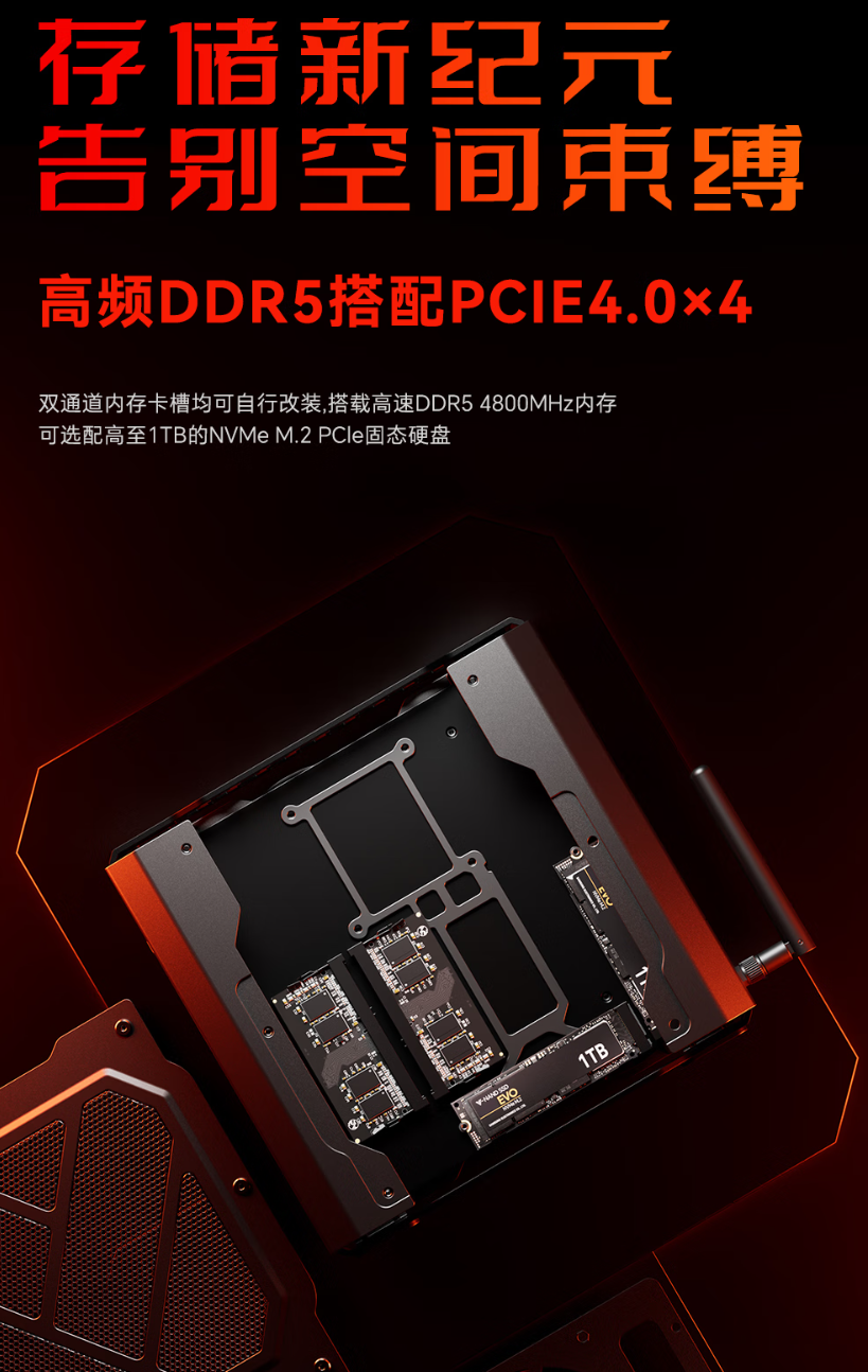 天钡游刃 X 迷你主机 GODX 开启预售:AMD Ryzen 9 6900HX 处理器 + RX 6600LE 8G 独显,首发 3279 元