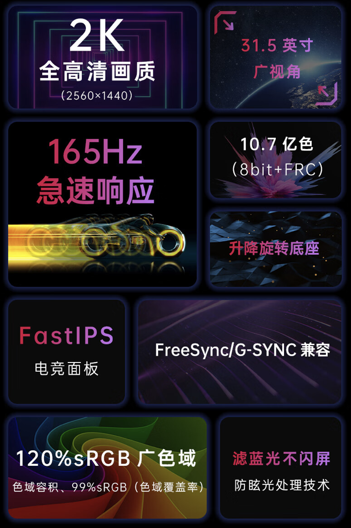 KTC“32GT950”31.5 英寸显示器开售:2K 165Hz,1399 元
