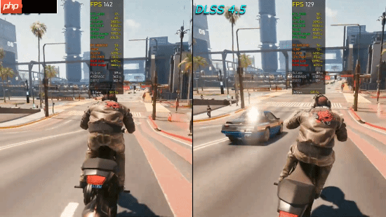 DLSS4.5提升有多大?《赛博朋克2077》画面对比视频来咯