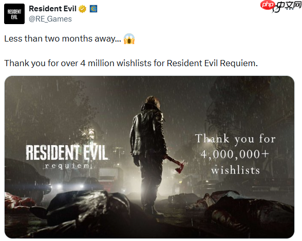 《生化危机9》新里程碑:愿望单人数破400万