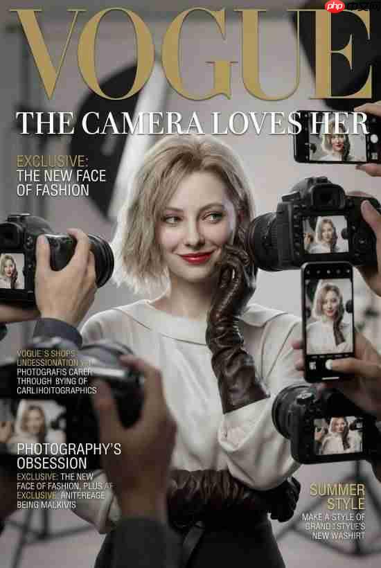 饭制《生化9》杂志海报:里昂格蕾丝成时尚明星了!