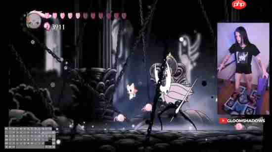 女主播太有活了!跳舞毯挑战《空洞骑士》超难关卡