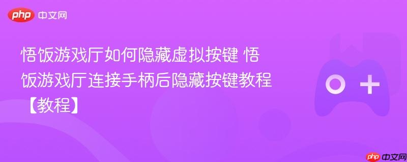 悟饭游戏厅如何隐藏虚拟按键 悟饭游戏厅连接手柄后隐藏按键教程【教程】