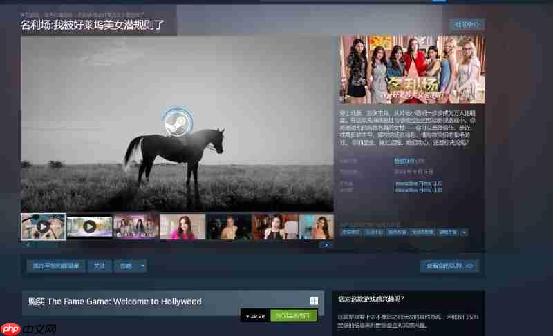 互动影游《名利场：我被好莱坞美女潜规则了》冬季促销开启，沉浸式好莱坞猎艳仅需26.99元