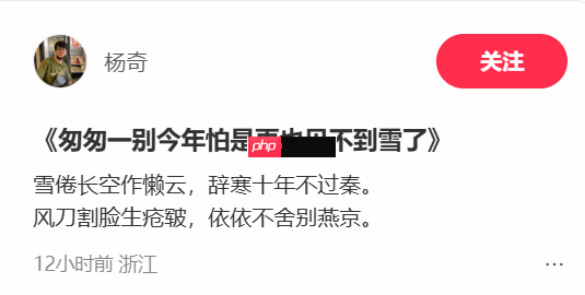 《黑神话:悟空》杨奇晒雪景图:风骚作诗一首!