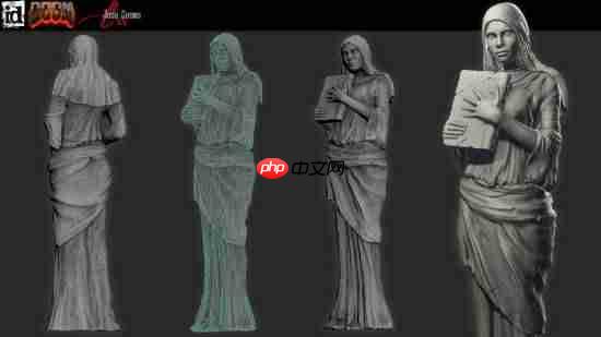 原版《毁灭战士4》开发资料曝光！活体兵器四足坦克等