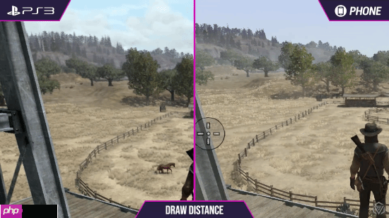《荒野大镖客》PS3和手机画面对比：你认为谁赢了？