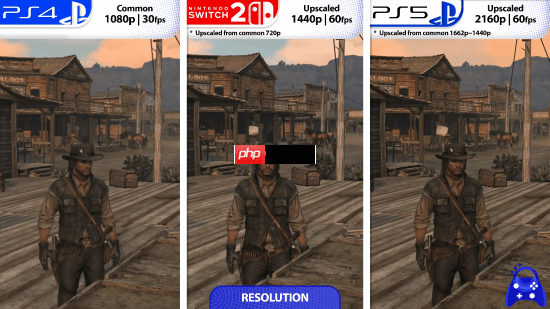 《荒野大镖客》PS4与PS5画面对比：画质略微提升