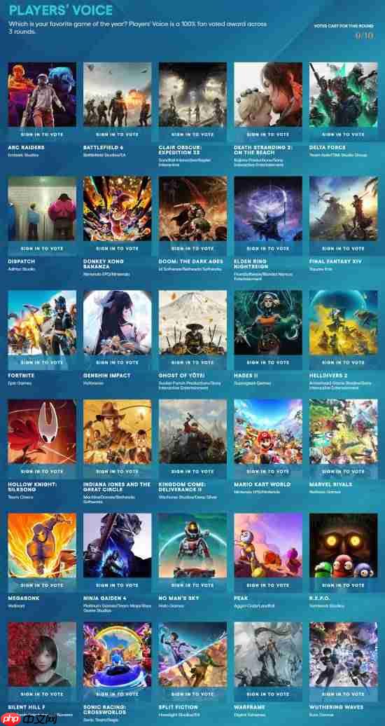 TGA玩家之声投票开启！《原神》和《鸣潮》等30款游戏获提名