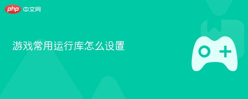 游戏运行库设置指南