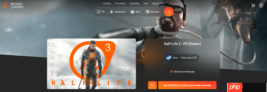 半条命3及血源2惊喜上架国外游戏商店！