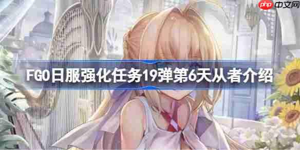 FGO日服强化任务19弹第6天从者详解与特性解析