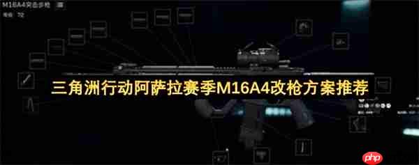 三角洲行动阿萨拉赛季M16A4改枪方案精选推荐